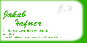 jakab hafner business card